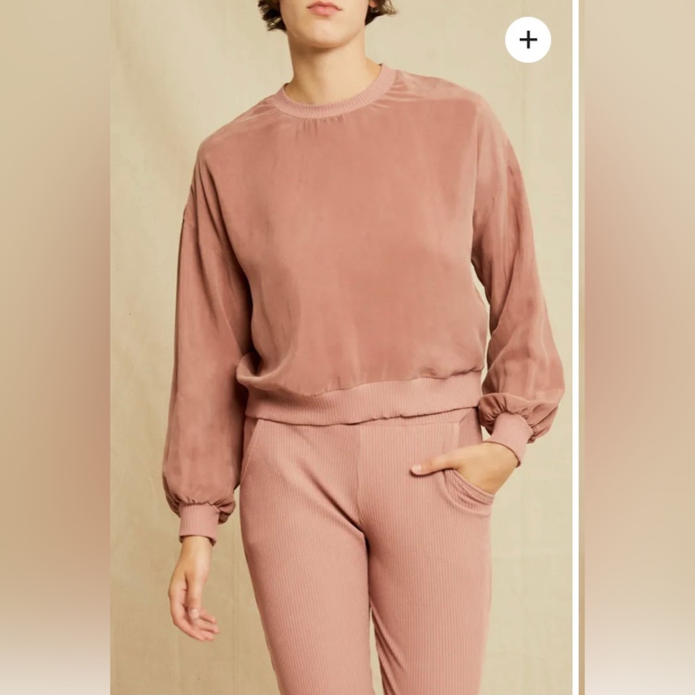 Amour Vert Mari Cupro cropped Top
